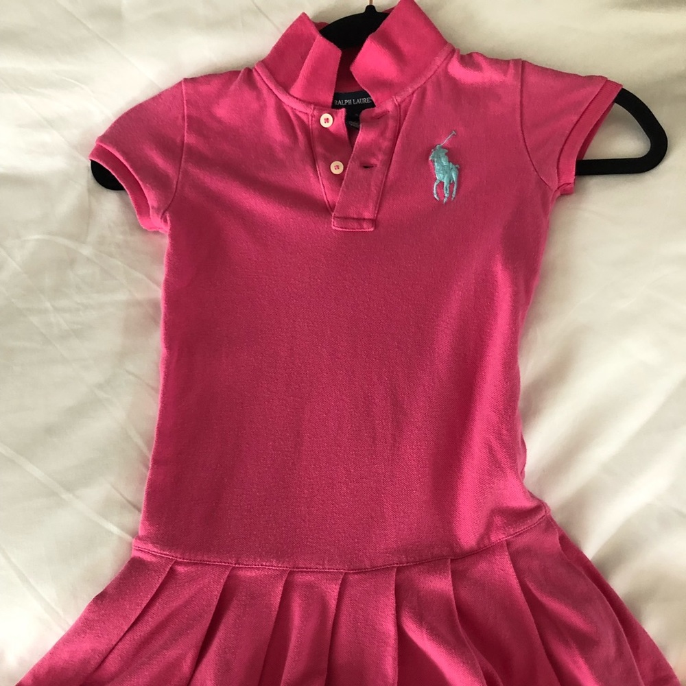 Ralph Lauren hot pink short sleeve dress. Size 5